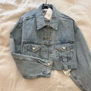 Zara Light Blue Jean Jacket NWT